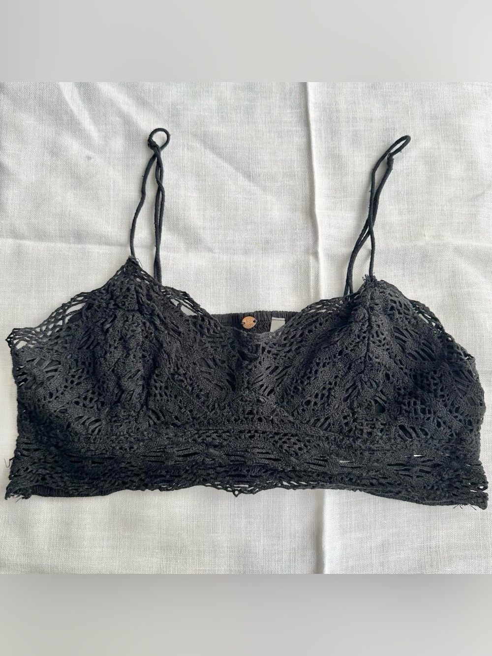 Free People black laced bralette